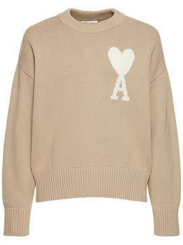 product Logo Over Cotton & Wool Knit Sweater image
