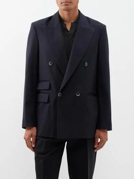 推荐Nodaro Postion double-breasted wool suit jacket商品