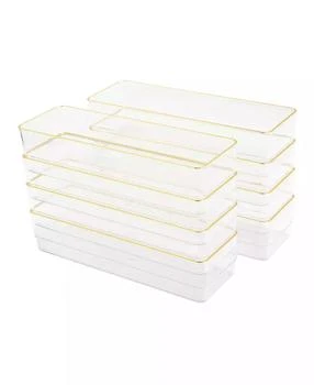 Martha Stewart | Kerry 8 Piece Plastic Stackable Office Desk Drawer Organizers, 9" x 3",商家Macy's,价格¥168