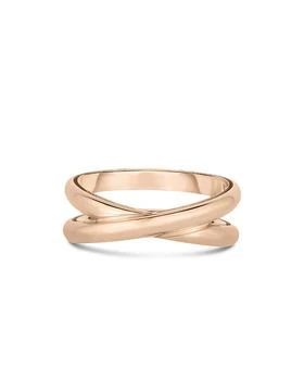 Roberto Coin | 18K Rose Gold Bold Gold Polished Crossover Ring,商家Bloomingdale's,价格¥6857