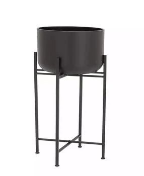Rosemary Lane | Black Metal Indoor Outdoor Planter with Removable Stand, 12" x 12" x 42",商家Macy's,价格¥606