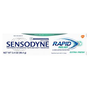 商品Rapid Relief Sensitive Toothpaste Extra Fresh,商家Walgreens,价格¥48图片