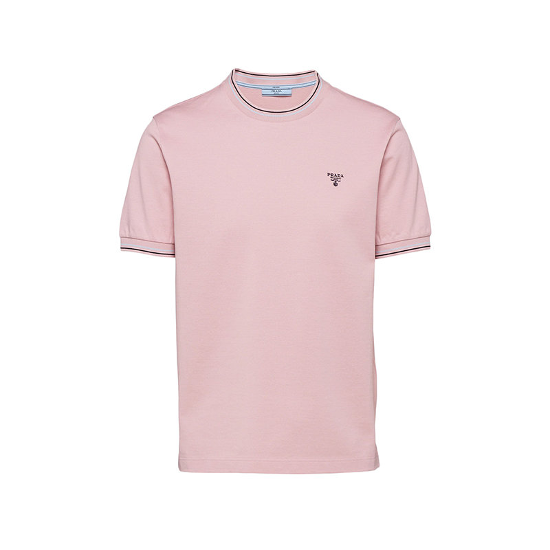 Prada | 【预售3-7天】PRADA/普拉达 22年秋冬新款 男士雪粉色纯棉短袖T恤UJN452_1ZMI_F0AL2_S_181商品图片,7.9折, 包邮包税