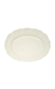 商品Moda Domus - Doots Creamware Serving Tray - Color: White - Material: Ceramic - Moda Operandi图片