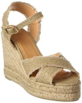 CASTAÑER | Bromelia 100 Metallic Canvas Wedge Espadrille,商家Premium Outlets,价格¥735