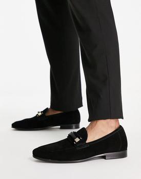 推荐ALDO Hattemseflex trim loafers in black leather商品