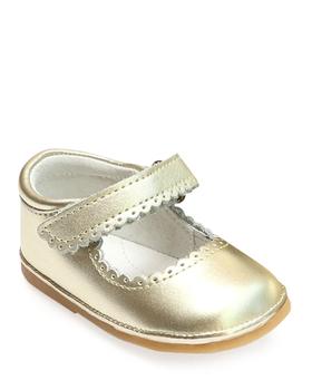商品L'Amour Shoes | Girl's Cara Scalloped Metallic Leather Mary Jane, Baby,商家Neiman Marcus,价格¥335图片