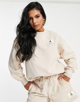 Jordan | Jordan essential fleece pullover sweatshirt in sanddrift beige商品图片,8.4折