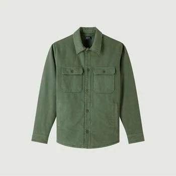 推荐Alessio straight-cut cotton jacket Forest green APC PARIS商品