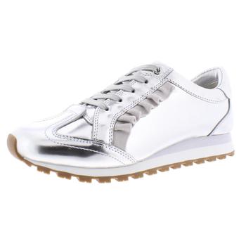 推荐Tory Sport Womens Ruffle Trainer Metallic Lightweight Fashion Sneakers商品