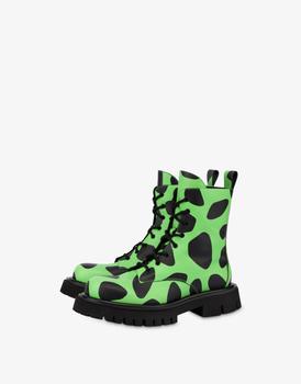 Moschino | Moschino X The Flintstones™ Printed Combat Ankle Boots商品图片,