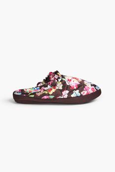 ganni鞋, Ganni | Quilted printed satin slippers商品图片 4.4折