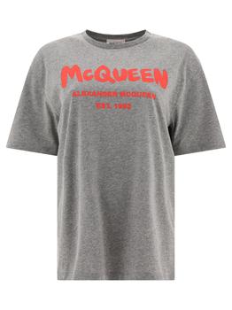 Alexander McQueen | Alexander Mcqueen Womens Grey T-Shirt商品图片,满$175享8.9折, 满折