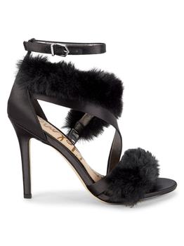 sam edelman凉鞋是什么牌子, Sam Edelman | Adelle Stiletto Faux Fur Sandals商品图片 6.1折