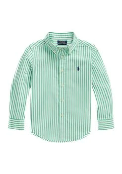 Ralph Lauren | Lauren Childrenswear Boys 4 7 Striped Cotton Poplin Shirt,商家Belk,价格¥209
