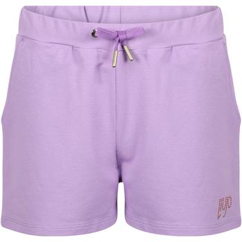 推荐Rhinestones logo shorts in lilac商品