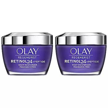 Olay Regenerist Retinol 24 Night Facial Moisturizer (1.7 fl. oz., 2 pk.),价格$38.48