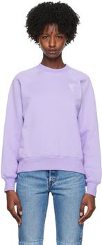 商品AMI | SSENSE Exclusive Purple Ami de Cœur Sweatshirt,商家SSENSE,价格¥2527图片