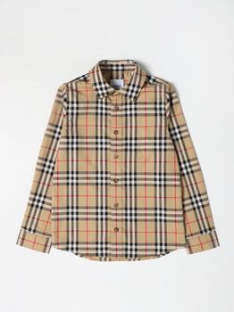 推荐Burberry stretch cotton shirt with check pattern商品