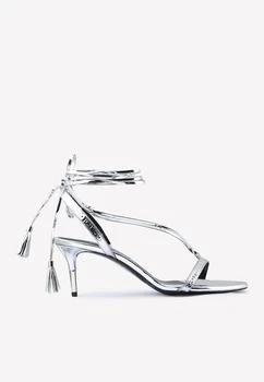 Tom Ford | 55 Tassel-Wrap Sandals in Mirror Leather,商家Thahab,价格¥5331