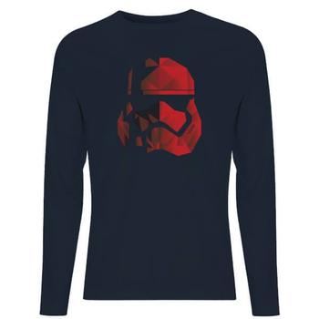 helmet, Star Wars | Star Wars Jedi Cubist Trooper Helmet Black Men's Long Sleeve T-Shirt - Navy商品图片 