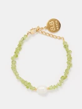 推荐Willow peridot & 18kt gold-plated bracelet商品