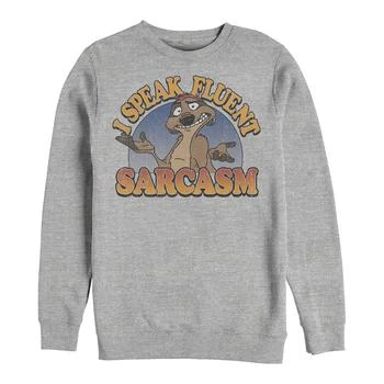 Disney | Disney Men's Lion King Timon Speaks Sarcasm, Crewneck Fleece 