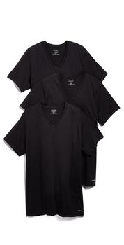 推荐Calvin Klein Underwear 3 Pack Classic Regular Fit V-Neck Tee商品