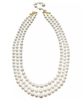 Charter Club | Three Row White Simulated Pearl (10 mm),商家Macy's,价格¥162