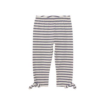 商品Deux par Deux | Girl Organic Cotton Striped Capri With Knot Oatmeal Mix & Navy Blue - Child,商家Macy's,价格¥222图片