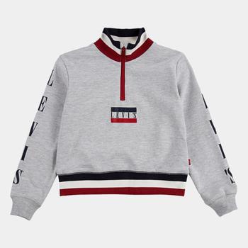 李维斯卫衣, Levi's | Girls High Rise Quarter Zip Crew Sweatshirt商品图片 