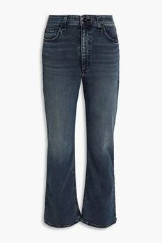 推荐Faded high-rise kick-flare jeans商品