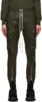 rick owens男裤, Rick Owens | Green Bauhaus Leather Pants商品图片 额外8.5折, 额外八五折