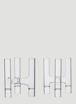 推荐Set of Two Trio Candelabras in Transparent商品