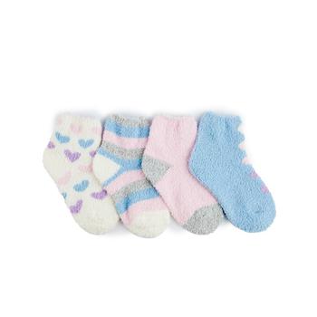 商品Big Girls Retro Hearts Cozy Crew Socks, Pack of 4图片