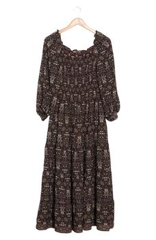 MAXSTUDIO | Smocked Bodice Crepe Midi Dress商品图片,2.9折