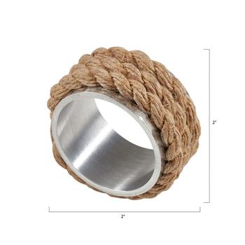 商品Rope Design Aluminum Napkin Ring, Set of 4图片