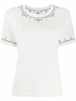 Yves Saint Laurent | Saint Laurent Women's White Cotton T-Shirt商品图片,