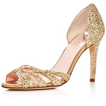 kate spade new york, Kate Spade | Kate Spade New York Womens Idaya Metallic Peep-toe D'Orsay Heels商品图片 3.3折×额外9折, 额外九折
