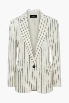 女士Isabel Marant, Isabel Marant | Elder pinstriped wool and linen-blend blazer商品图片 3折