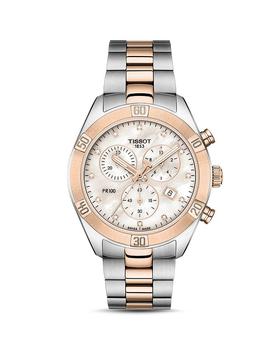 Tissot | PR100 Link Bracelet Diamond Chronograph, 38mm商品图片,额外9.5折, 额外九五折