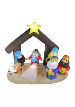 Northlight | 5.5 Inflatable Nativity Scene Lighted Christmas Outdoor Decoration,商家Belk,价格¥3545