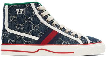 古驰高帮鞋, Gucci | Blue Tennis 1977 High Sneakers商品图片 