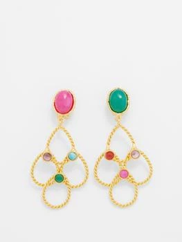 Sylvia Toledano | Arabesque pink jade clip earrngs,商家MATCHES,价格¥1777