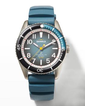 推荐Men's The Duck Stainless Steel Rubber Surf Watch, 42mm商品