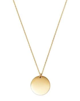 Moon & Meadow | 14K Yellow Gold Disc Pendant Necklace, 17" - Exclusive,商家Bloomingdale's,价格¥1515