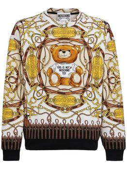 春装莫斯奇诺围巾, Moschino | Teddy Scarf Print Cotton Sweatshirt商品图片 额外7.5折, 满$250享9.7折, 满折, 额外七五折
