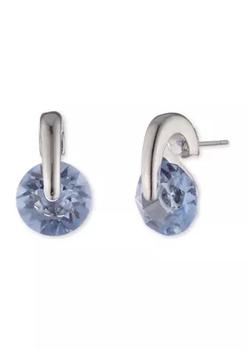 纪梵希耳环海淘, Givenchy | Silver Tone Light Sapphire Floating CZ Stud Earrings商品图片 