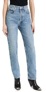 推荐AGOLDE 90 年代复古风格束腰高腰直脚牛仔裤商品