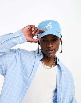 推荐47 Brand Atlanta Braves baseball cap in light blue with logo and badge embroidery商品